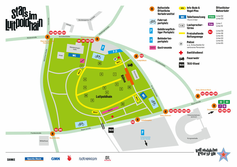 Lageplan für Stars im Luitpoldhain